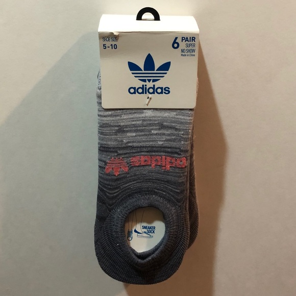Adidas, Super No Show Socks, 6 Pairs, For Shoe Size 5-10 - Picture 2 of 12